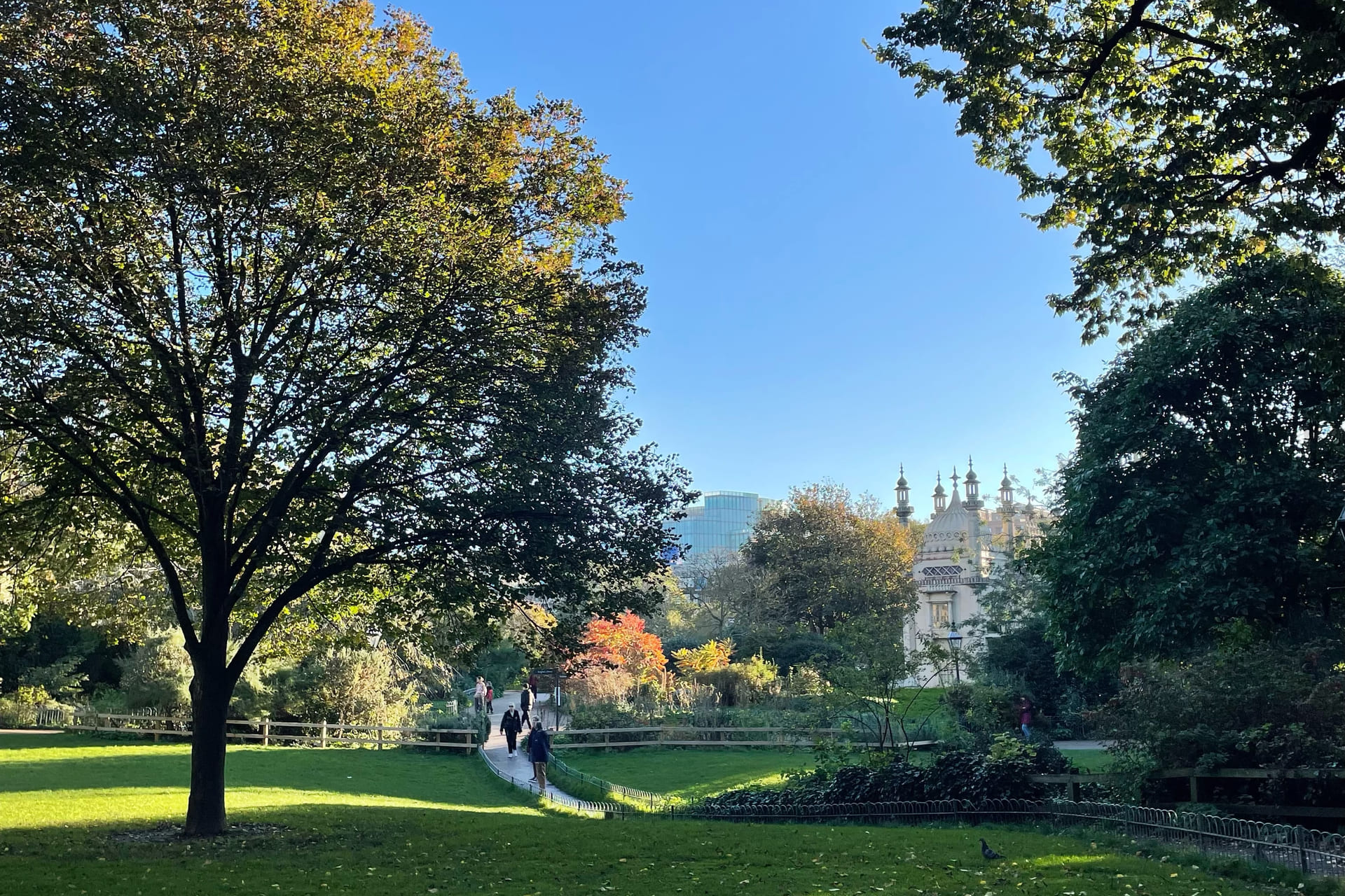 En grønn park i Brighton