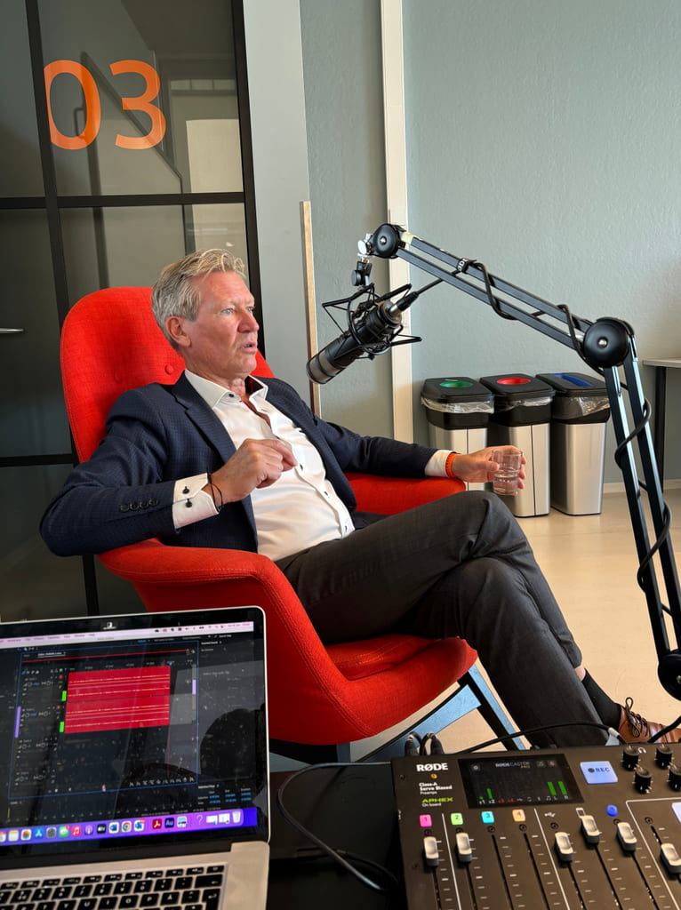 Innspilling av podcast med Trond Delbekk