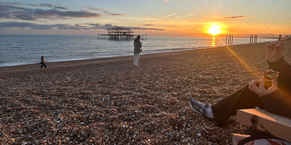 Solnedgang i Brighton