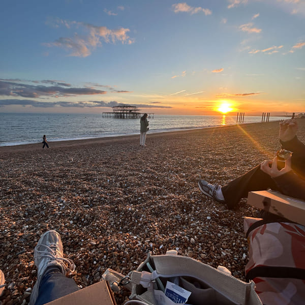 Solnedgang i Brighton